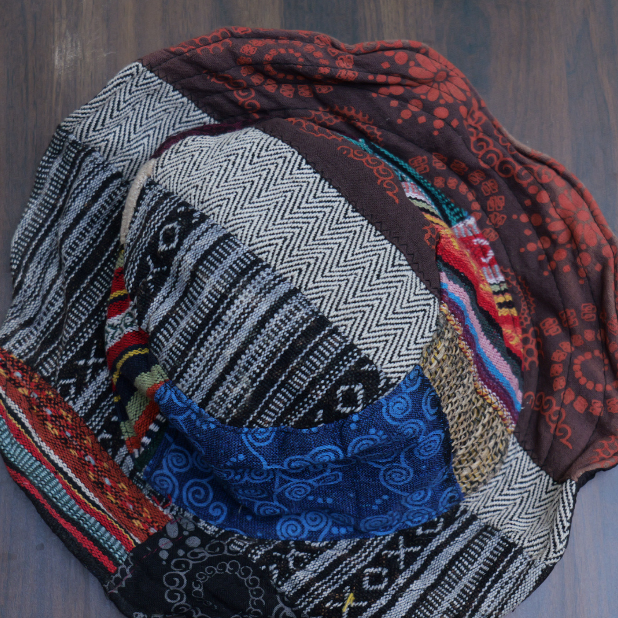 HEMP COTTON PATCHWORK HAT