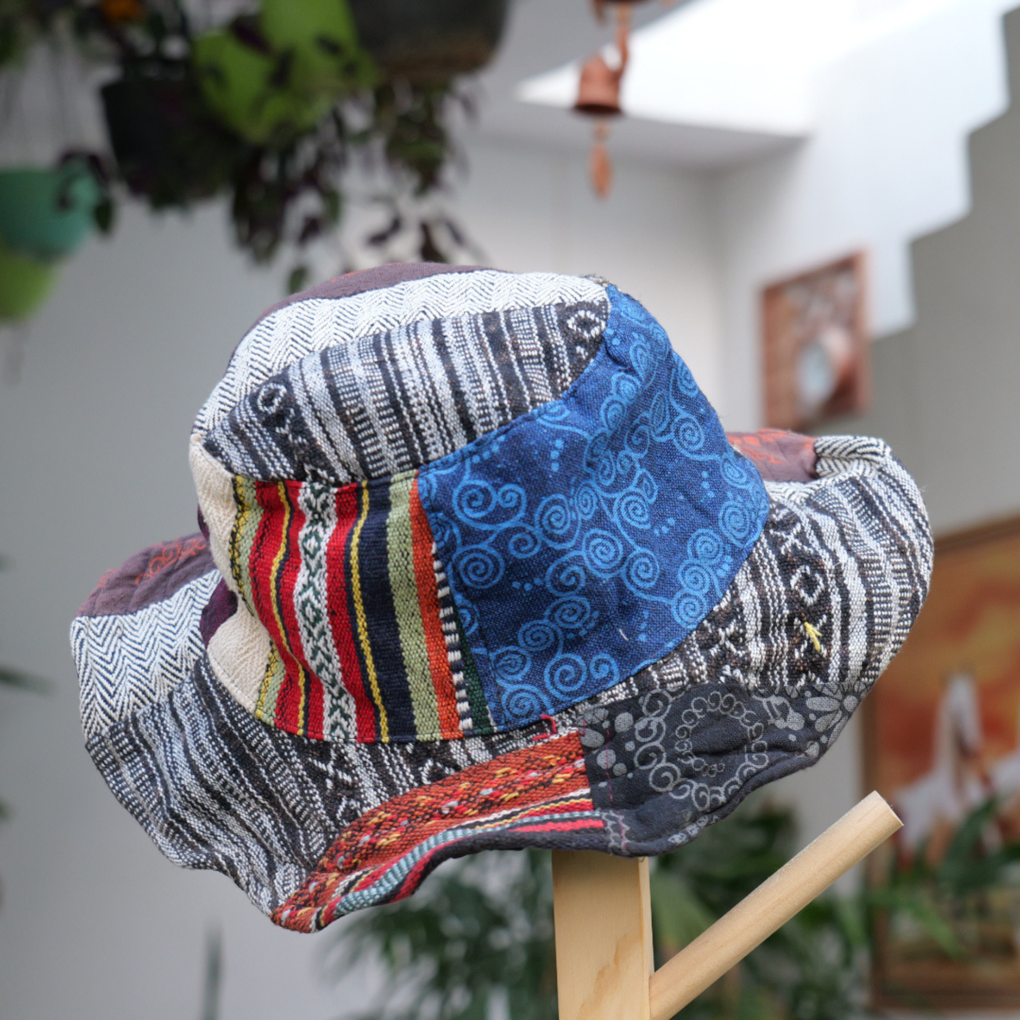 HEMP COTTON PATCHWORK HAT