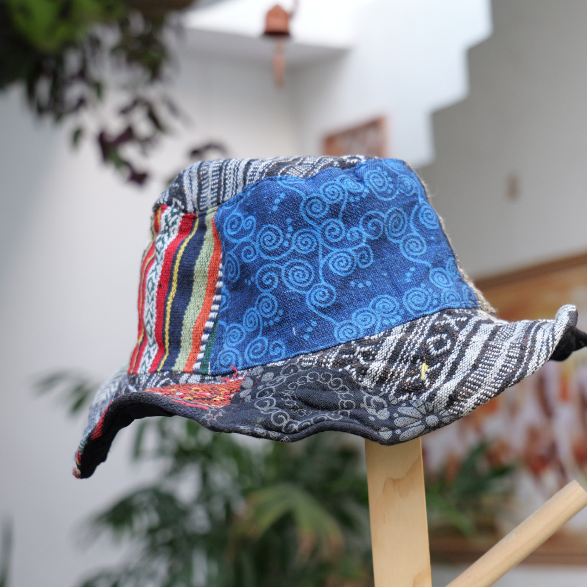 HEMP COTTON PATCHWORK HAT