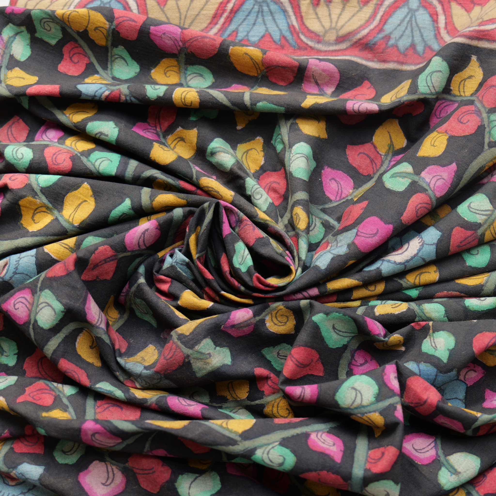 HAND-PAINTED KALAMKARI FABRIC — EARTH IN EVERY BRUSHSTROKE